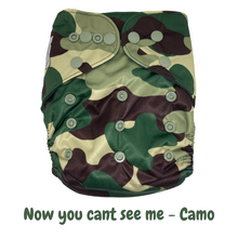 Load image into Gallery viewer, Butternut Exclusive Print Pocket Nappies (with Charcoal Stay Dry Lining)