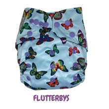 Load image into Gallery viewer, Butternut Exclusive Print Pocket Nappies (with suede fleece stay dry lining)