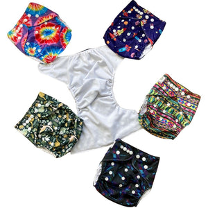 Butternut Printed Pocket Nappies - with Superlight (AWJ) stay-dry lining