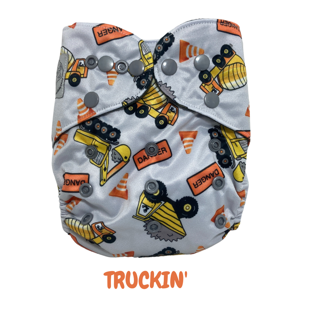 Butternut Exclusive Print Pocket Nappies (with suede fleece stay dry lining)